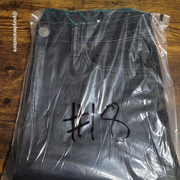 American Eagle Jeans Size 31x32 Stacked Skinny Next Level Flex Black Wash Denim - Picture 13 of 13